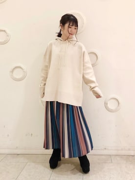 「REDYAZEL（レディアゼル）のアイテム（スカート）」を使った、natsumi0624さん（レディース・150cm）の冬コーディネート