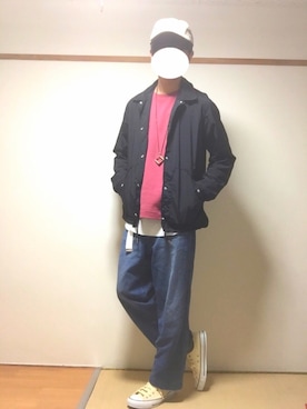 「RAGEBLUE（レイジブルー）のアイテム（デニムパンツ）」を使った、たいがさん（メンズ・172cm）の春コーディネート