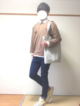 「HARE（ハレ）のアイテム（スウェット）」を使った、たいがさん（メンズ・172cm）の春コーディネート