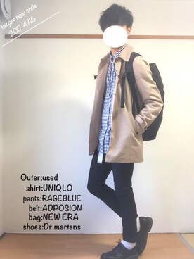 「ADPOSION（アドポーション）のアイテム」を使った、たいがさん（メンズ・172cm）の春コーディネート