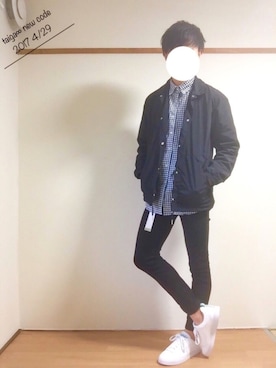 「ADPOSION（アドポーション）のアイテム」を使った、たいがさん（メンズ・172cm）の春コーディネート