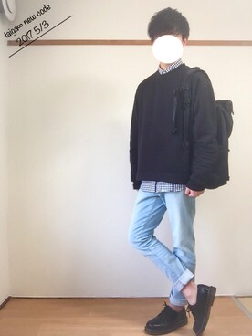 「WEGO（ウィゴー）のアイテム（スウェット）」を使った、たいがさん（メンズ・172cm）の春コーディネート
