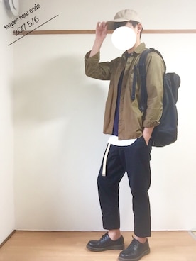 「RAGEBLUE（レイジブルー）のアイテム（チノパンツ）」を使った、たいがさん（メンズ・172cm）の春コーディネート