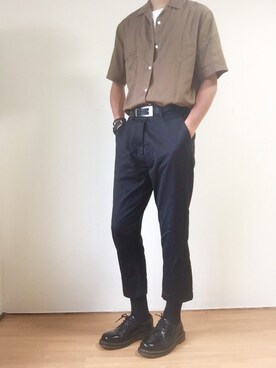 「RAGEBLUE（レイジブルー）のアイテム（チノパンツ）」を使った、たいがさん（メンズ・172cm）の夏コーディネート