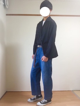 「RAGEBLUE（レイジブルー）のアイテム（デニムパンツ）」を使った、たいがさん（メンズ・172cm）の秋コーディネート
