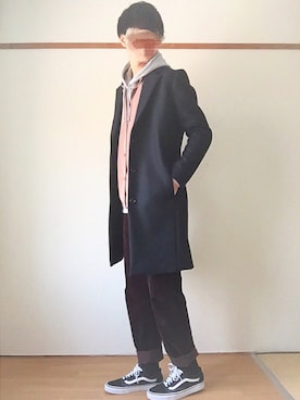 「STUDIOUS（ステュディオス）のアイテム（パーカー）」を使った、たいがさん（メンズ・172cm）の冬コーディネート