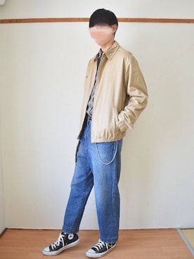 「RAGEBLUE（レイジブルー）のアイテム（デニムパンツ）」を使った、たいがさん（メンズ・172cm）の冬コーディネート