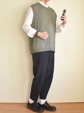 「靴下屋（クツシタヤ）のアイテム」を使った、たいがさん（メンズ・172cm）の春コーディネート