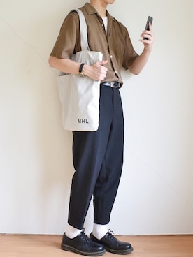 「HANES（ヘインズ）の【OUTLET STORE PRICE】【Hanes/ヘインズ】ジャパンフィット JAPAN FIT 【2枚組】クルーネックTシャツ（Tシャツ/カットソー）」を使った、たいがさん（メンズ・172cm）の夏コーディネート