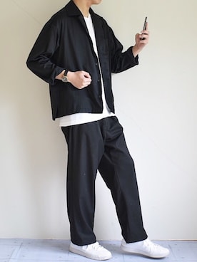 「HANES（ヘインズ）の【OUTLET STORE PRICE】【Hanes/ヘインズ】ジャパンフィット JAPAN FIT 【2枚組】クルーネックTシャツ（Tシャツ/カットソー）」を使った、たいがさん（メンズ・172cm）の夏コーディネート