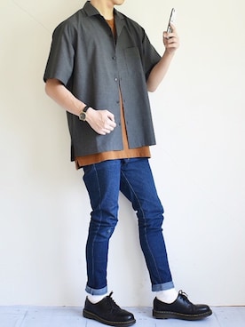 「COMME CA ISM（コムサイズム）のアイテム」を使った、たいがさん（メンズ・172cm）の夏コーディネート