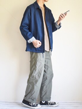 「HARE（ハレ）のアイテム（スウェット）」を使った、たいがさん（メンズ・172cm）の秋コーディネート