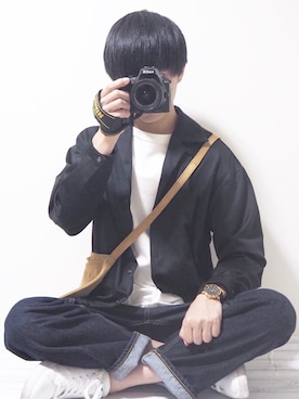 「sankyo shokai（サンキョウショウカイ）のアイテム（バッグ）」を使った、たいがさん（メンズ・172cm）の秋コーディネート