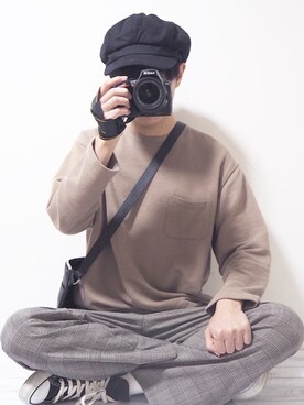 「HARE（ハレ）のアイテム（スウェット）」を使った、たいがさん（メンズ・172cm）の秋コーディネート