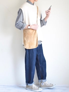 「sankyo shokai（サンキョウショウカイ）のアイテム」を使った、たいがさん（メンズ・172cm）の春コーディネート