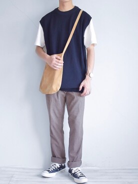 「sankyo shokai（サンキョウショウカイ）のアイテム」を使った、たいがさん（メンズ・172cm）の夏コーディネート