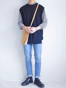 「sankyo shokai（サンキョウショウカイ）のアイテム」を使った、たいがさん（メンズ・172cm）の秋コーディネート