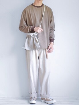 「Daniel Wellington（ダニエルウェリントン）の販売終了クラシックペティット アッシュフィールド32mm（アナログ腕時計）」を使った、たいがさん（メンズ・172cm）の秋コーディネート