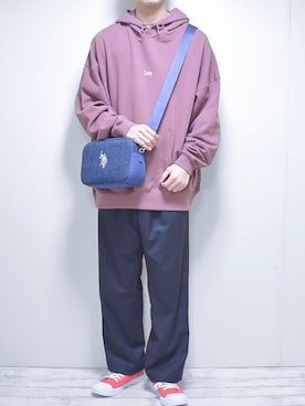 「LIDNM（リドム）のアイテム（パンツ）」を使った、たいがさん（メンズ・172cm）の秋コーディネート