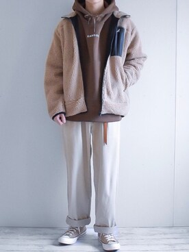 「KANGOL（カンゴール）のアイテム（ジャケット/アウター）」を使った、たいがさん（メンズ・172cm）の秋コーディネート