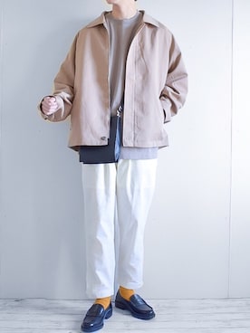 「ZIP FIVE（ジップファイブ）のアイテム（パンツ）」を使った、たいがさん（メンズ・172cm）の春コーディネート