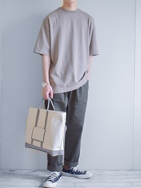 「KANGOL（カンゴール）のアイテム（パンツ）」を使った、たいがさん（メンズ・172cm）の春コーディネート