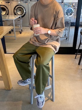 「markaware（マーカウェア）のアイテム（パンツ）」を使った、たいがさん（メンズ・172cm）の夏コーディネート