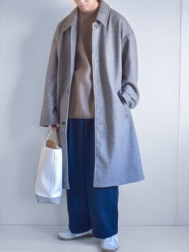 「アイテム（ステンカラーコート）」を使った、たいがさん（メンズ・172cm・20代）の秋コーディネート