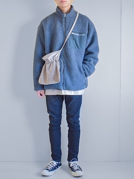 「ZIP FIVE（ジップファイブ）のアイテム（ブルゾン）」を使った、たいがさん（メンズ・172cm）の冬コーディネート