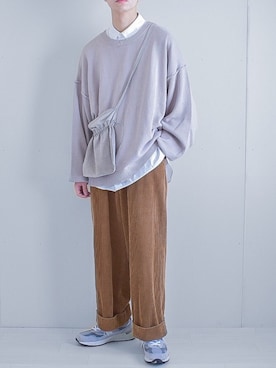 「JUNRED（ジュンレッド）のアイテム（ニット/セーター）」を使った、たいがさん（メンズ・172cm）の冬コーディネート