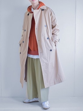 「epnok（エプノック）のアイテム（トレンチコート）」を使った、たいがさん（メンズ・172cm）の冬コーディネート
