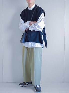 「BASECONTROL（ベースコントロール）のアイテム」を使った、たいがさん（メンズ・172cm）の春コーディネート