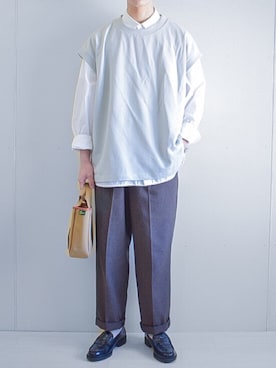 「ZIP FIVE（ジップファイブ）のアイテム（トップス）」を使った、たいがさん（メンズ・172cm）の春コーディネート