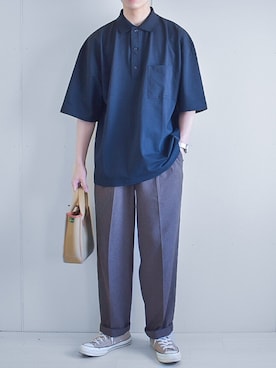 「nowm（ノウム）のアイテム（トップス）」を使った、たいがさん（メンズ・172cm）の春コーディネート