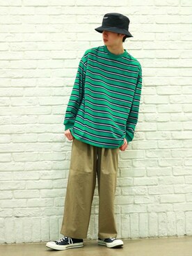 「JOINT WORKS（ジョイントワークス）のアイテム（帽子）」を使った、はせしゅんさん（メンズ・175cm）の春コーディネート