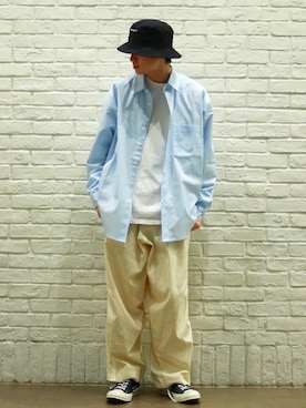 「JOINT WORKS（ジョイントワークス）のアイテム（帽子）」を使った、はせしゅんさん（メンズ・175cm）の春コーディネート