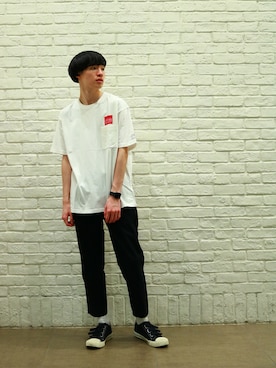 「JOINT WORKS（ジョイントワークス）のアイテム（シューズ）」を使った、はせしゅんさん（メンズ・175cm）の夏コーディネート