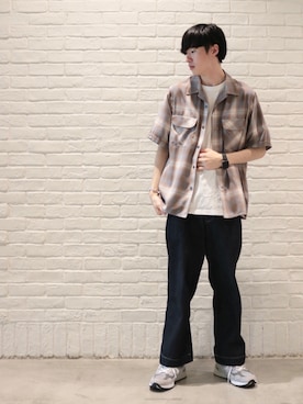 「PENDLETON（ペンドルトン）のアイテム」を使った、はせしゅんさん（メンズ・175cm）の夏コーディネート