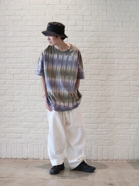 「JOINT WORKS（ジョイントワークス）のアイテム（帽子）」を使った、はせしゅんさん（メンズ・175cm）の夏コーディネート