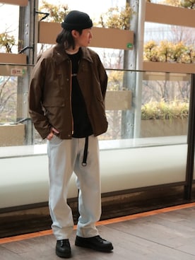 「SMITH'S（スミス）のアイテム（パンツ）」を使った、はせしゅんさん（メンズ・175cm）の冬コーディネート