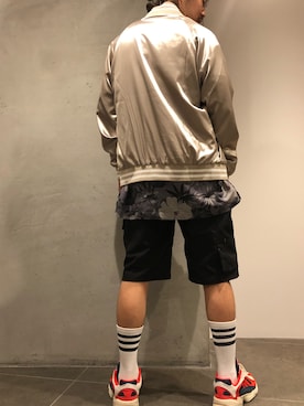 「B2nd」｜「アイテム（ブルゾン）」を使った、スタッフHさん（メンズ・175cm）の夏コーディネート