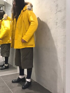 「WOOLRICH（ウールリッチ）のアイテム（ジャケット/アウター）」を使った、スタッフHさん（メンズ・175cm）の冬コーディネート