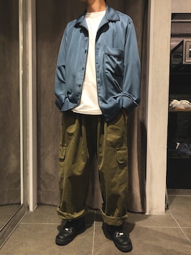 「B'2nd（ビーセカンド）のアイテム（トップス）」を使った、スタッフHさん（メンズ・175cm）の秋コーディネート