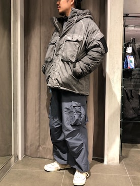 「B'2nd（ビーセカンド）のアイテム（パンツ）」を使った、スタッフHさん（メンズ・175cm）の冬コーディネート