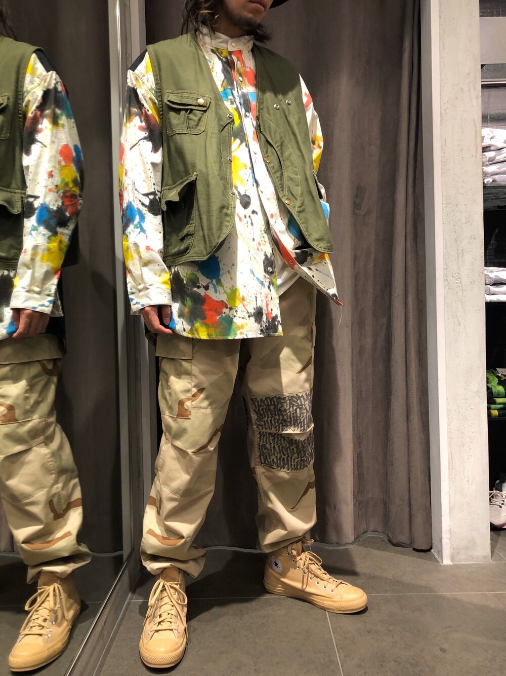 「春」｜「Children of the discordanceのWATERPROOF BIG MODS（Tシャツ/カットソー、その他）」を使った、スタッフHさん（メンズ・175cm）の春コーディネートの1枚目の写真