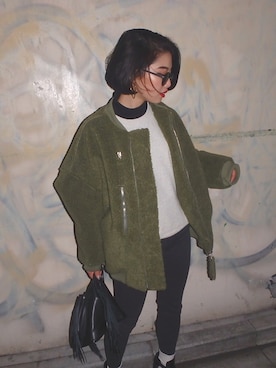 yuikoさん（レディース・158cm）の冬コーディネート