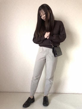 「COCO DEAL（ココディール）のアイテム（バッグ）」を使った、まぬさん（レディース・151cm）の冬コーディネート