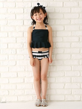 「夏休み」｜kladskap　クレードスコープさん（キッズ・113cm）の春コーディネート