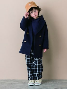 「b・ROOM（ビールーム）のアイテム（ジャケット/アウター）」を使った、kladskap　クレードスコープさん（キッズ・111cm）の秋コーディネート