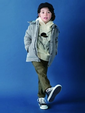 「b・ROOM（ビールーム）のアイテム（ジャケット/アウター）」を使った、kladskap　クレードスコープさん（キッズ・111cm）の秋コーディネート